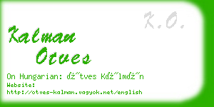 kalman otves business card